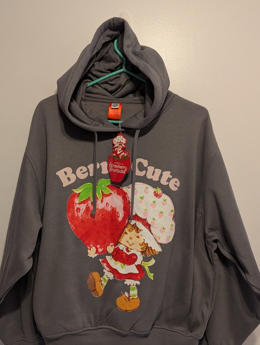 Strawberry Shortcake 'Berry Cute' Gray Graphic Hoodie